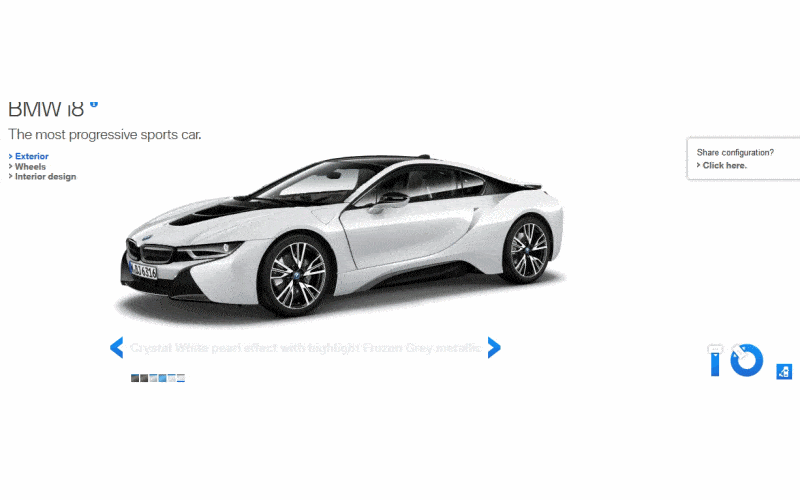 2015 BMW i8 in White GIF Doors