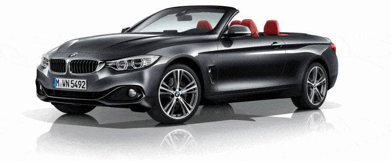 BMW 435i Convertible Grey GIF