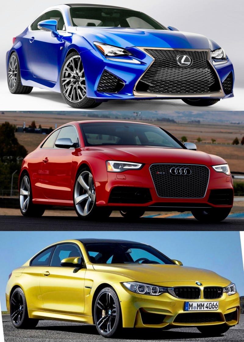2015 Supercoupe Design Shootout - Lexus RC F vs. BMW M4 vs. Audi RS5 1