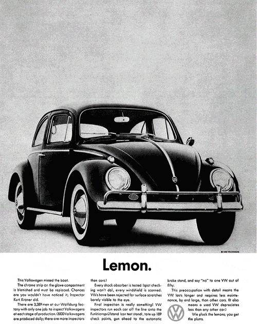 CarRevsDaily.com VW Beetle Print Ads In Order GIF