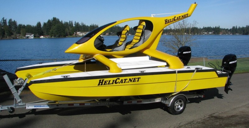 Helicat22 At Miami Boat Show Seems to Best of All Worlds -- Twin-Engine Catamaran is FAST -- Even In Rough Waters 5