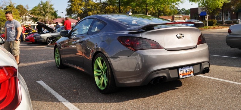 2014 Hyundai Genesis Coupe 3.6 R-Spec at Cars & Coffee - Wearing Custom Lime Green Wheels14