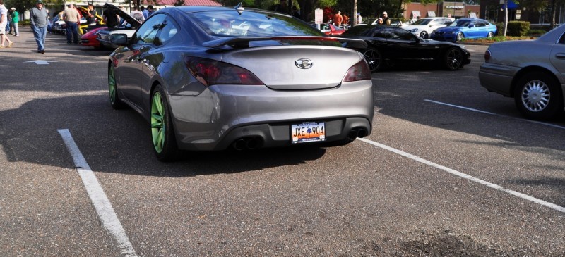 2014 Hyundai Genesis Coupe 3.6 R-Spec at Cars & Coffee - Wearing Custom Lime Green Wheels15