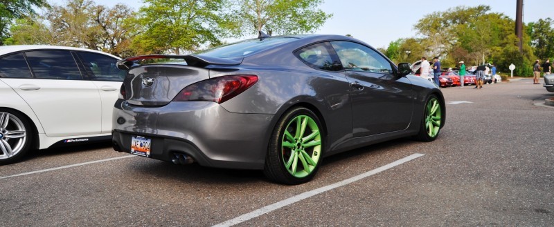 2014 Hyundai Genesis Coupe 3.6 R-Spec at Cars & Coffee - Wearing Custom Lime Green Wheels20