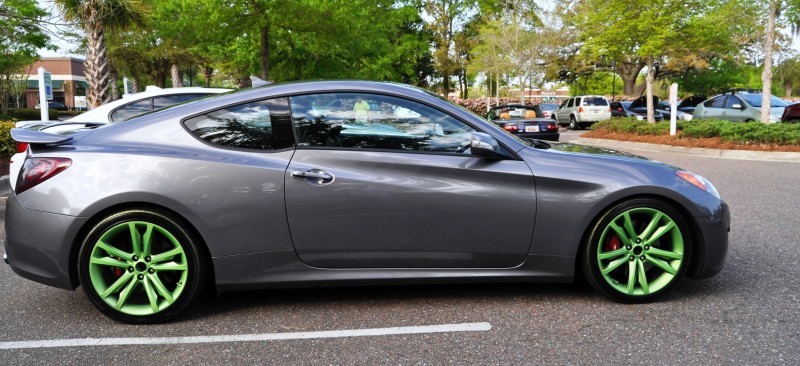 2014 Hyundai Genesis Coupe 3.6 R-Spec at Cars & Coffee - Wearing Custom Lime Green Wheels23