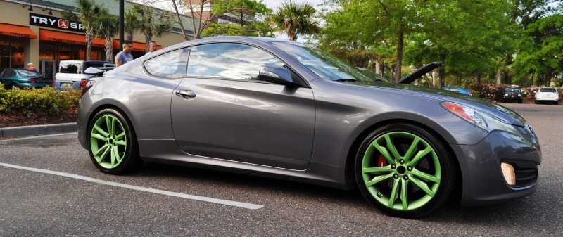 2014 Hyundai Genesis Coupe 3.6 R-Spec at Cars & Coffee - Wearing Custom Lime Green Wheels25