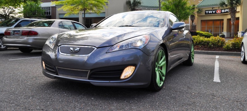2014 Hyundai Genesis Coupe 3.6 R-Spec at Cars & Coffee - Wearing Custom Lime Green Wheels8