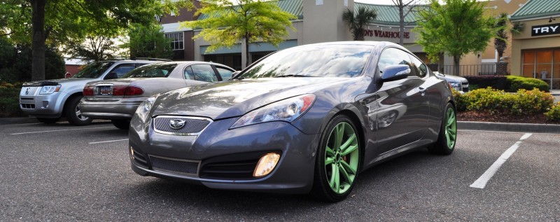 2014 Hyundai Genesis Coupe 3.6 R-Spec at Cars & Coffee - Wearing Custom Lime Green Wheels9