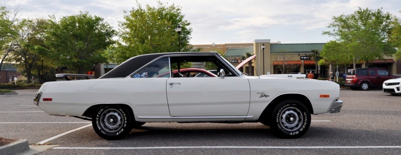 Mini Musclecar Is Ready To Boogie! 1973 Dodge Dart Swinger at Charleston, SC Cars and Coffee 26
