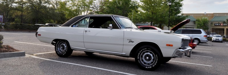 Mini Musclecar Is Ready To Boogie! 1973 Dodge Dart Swinger at Charleston, SC Cars and Coffee 29