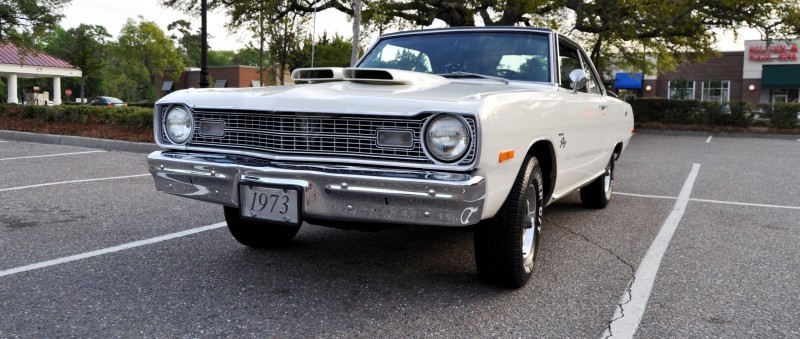 Mini Musclecar Is Ready To Boogie! 1973 Dodge Dart Swinger at Charleston, SC Cars and Coffee 5