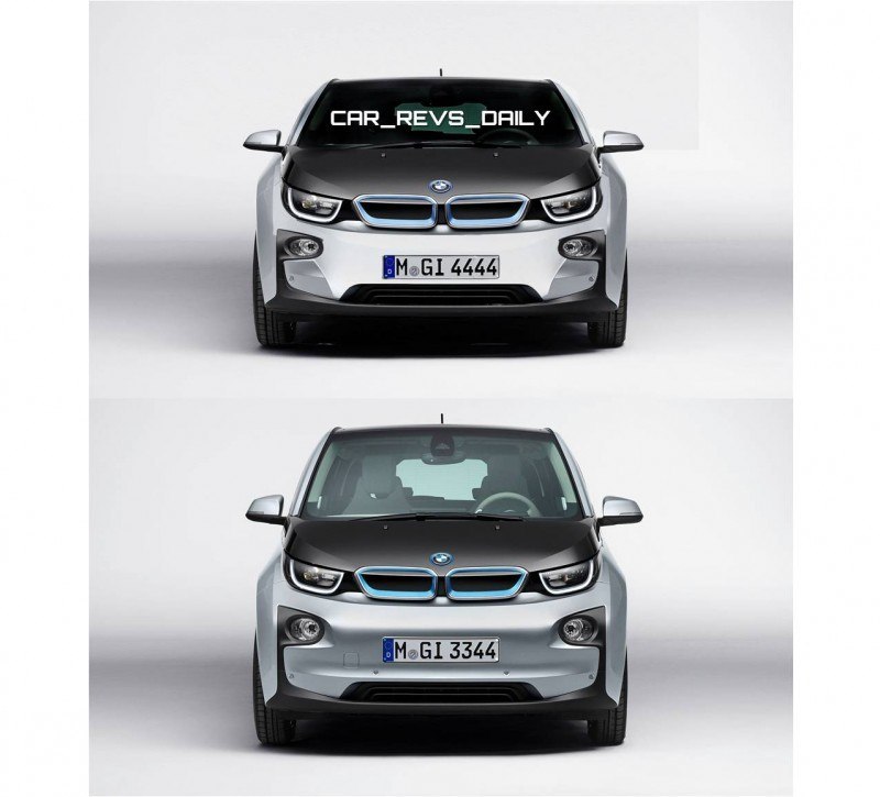 Car-Revs-Daily.com -- 2016 BMW i4 Rendering FRONT vs i3