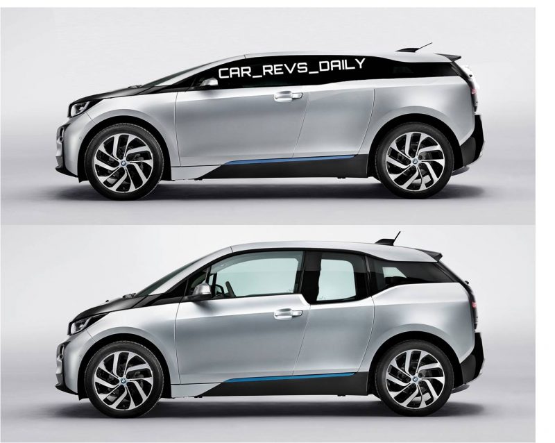 Car-Revs-Daily.com -- 2016 BMW i4 Rendering SIDE vs i3