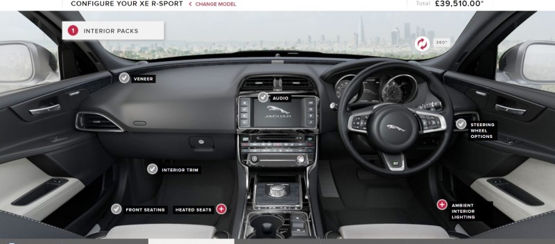 JAGUAR XE Configurator 95