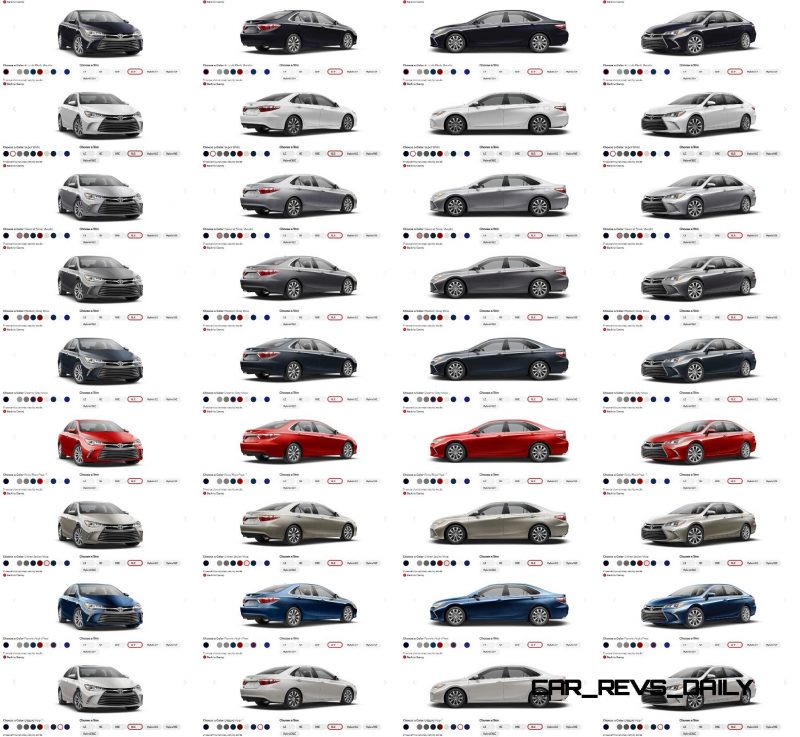 2015 Toyota Camry XLE Colors 1-tile