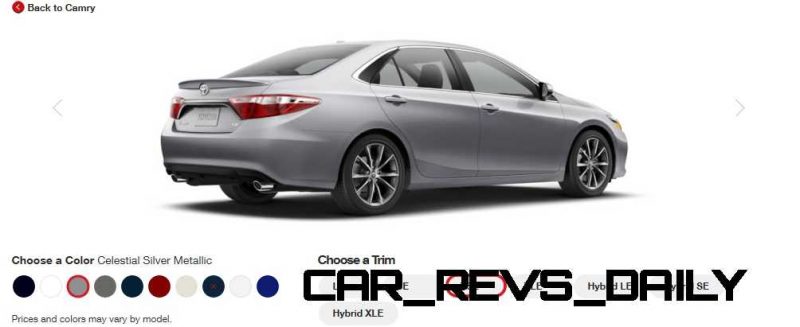 2015 Toyota Camry XSE Colors 11