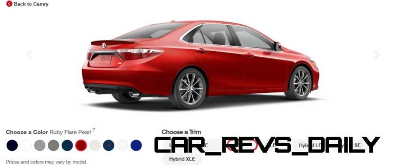 2015 Toyota Camry XSE Colors 24