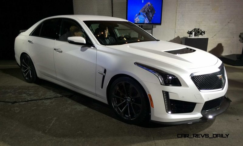 2016 Cadillac CTS-V Crystal White Tricoat 3