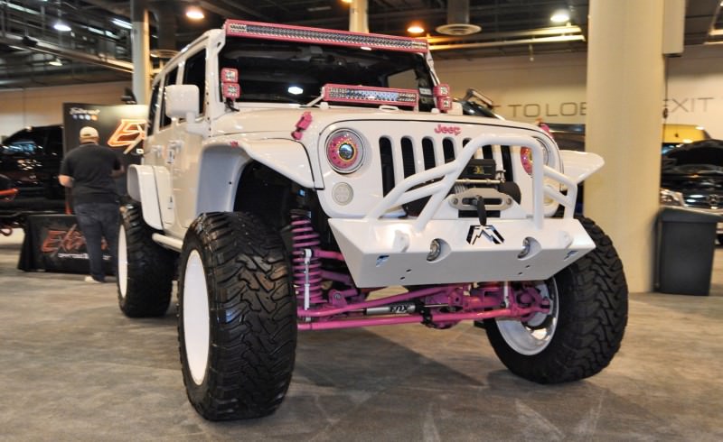 White and pink barbie jeep #4