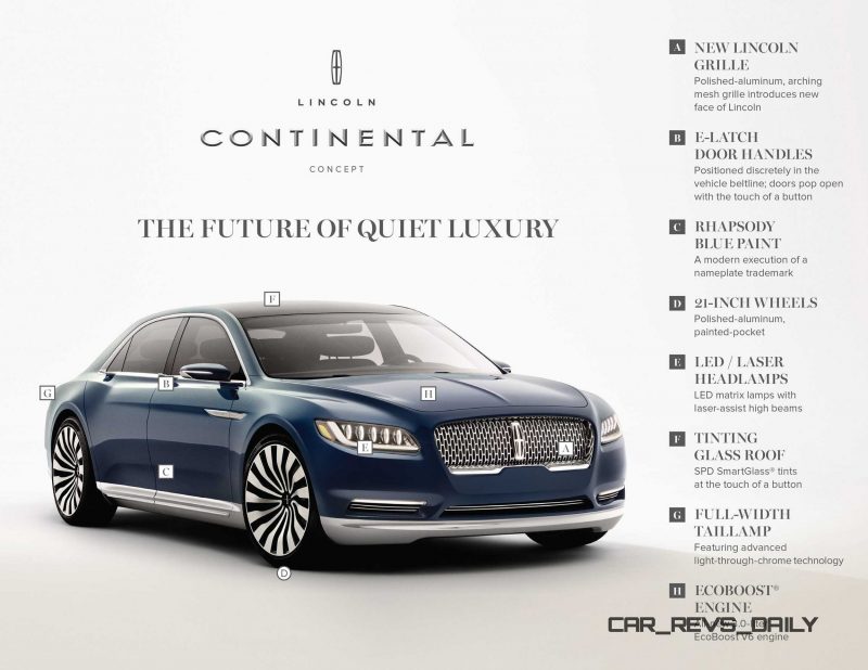 Lincoln Continental Concept Exterior Fact Sheet
