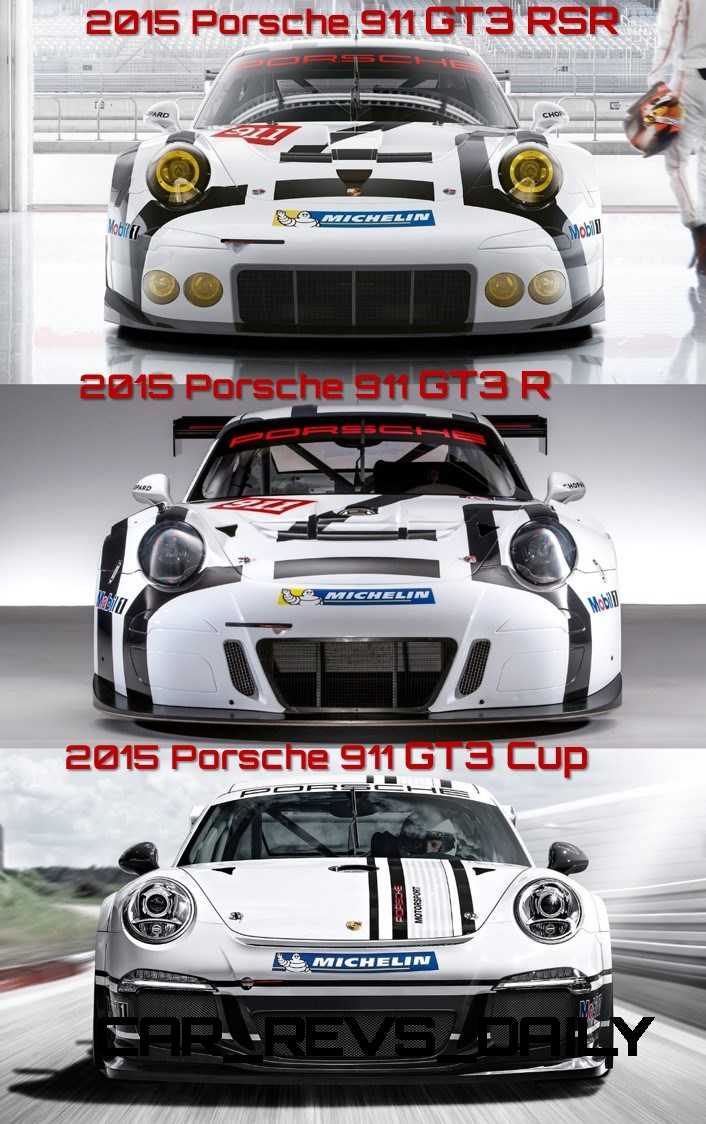 2015 Porsche 911 Gt3 R Vs Gt3 Cup Vs Gt3 Rsr
