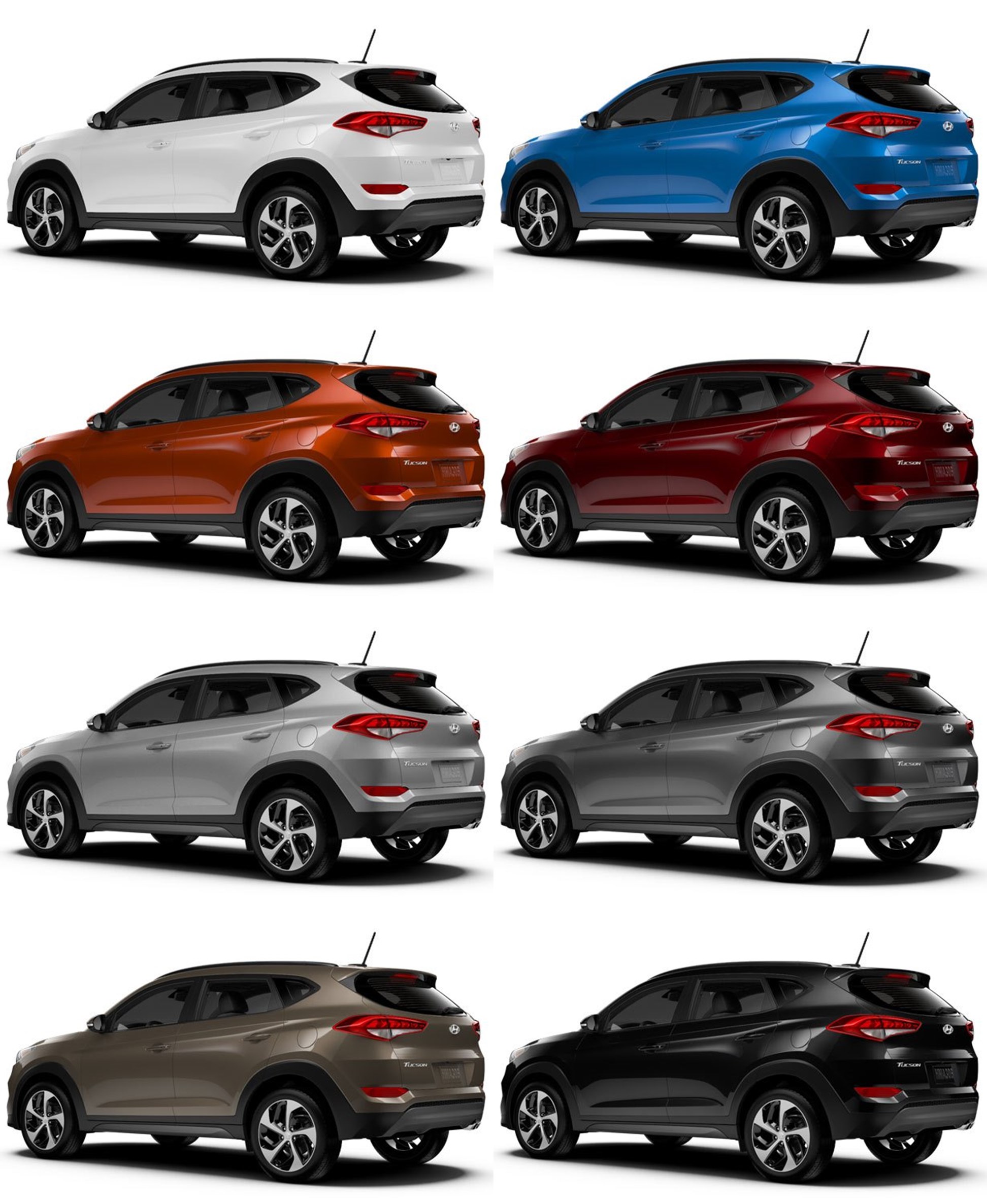 Hyundai Tucson Colour Chart