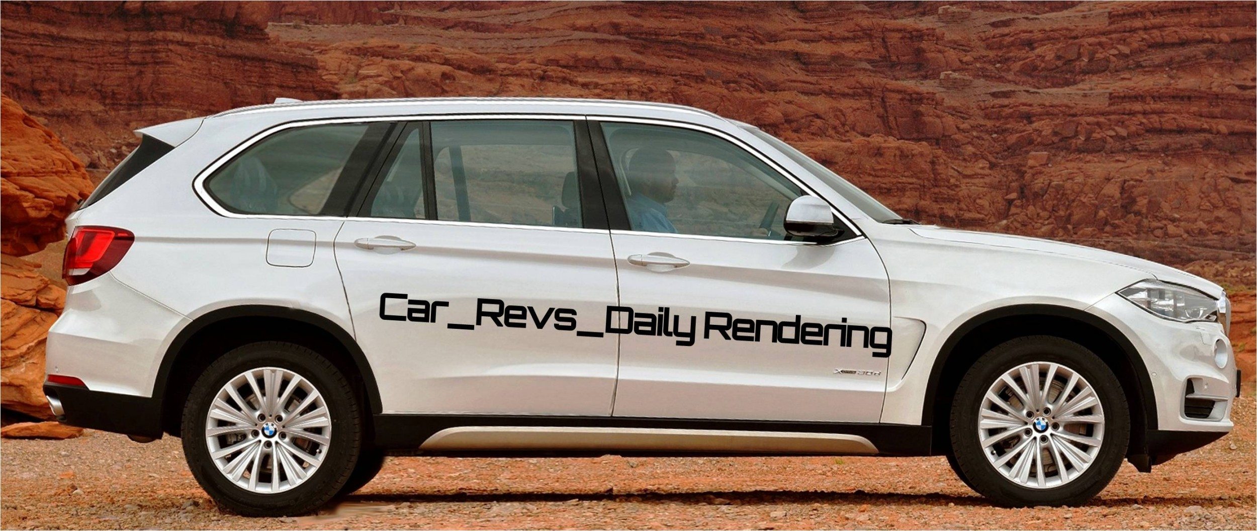 Car Revs Daily Digital Rendering of 2015 BMW X7 beside 2014 BMW X5