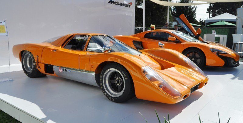 Car-Revs-Daily.com Hypercar Icons - 1969 McLaren M6B GT with 2014 McLaren 650S at The Quail  13