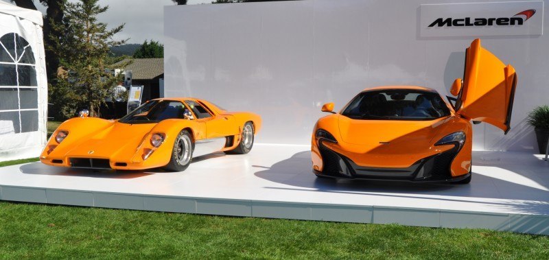 Car-Revs-Daily.com Hypercar Icons - 1969 McLaren M6B GT with 2014 McLaren 650S at The Quail  40