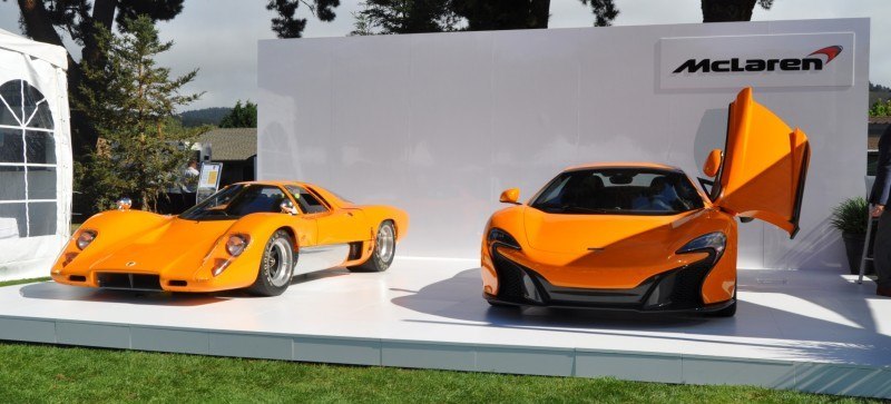 Car-Revs-Daily.com Hypercar Icons - 1969 McLaren M6B GT with 2014 McLaren 650S at The Quail  41