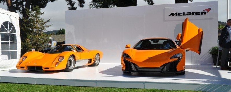 Car-Revs-Daily.com Hypercar Icons - 1969 McLaren M6B GT with 2014 McLaren 650S at The Quail  42