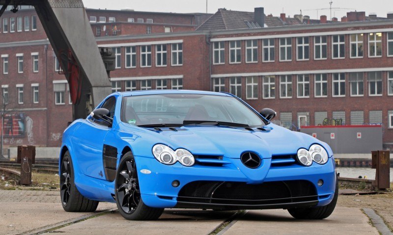 Cut48.de Adds Gloss to McLaren-Mercedes SLR With True Blue Foil Wrap 8