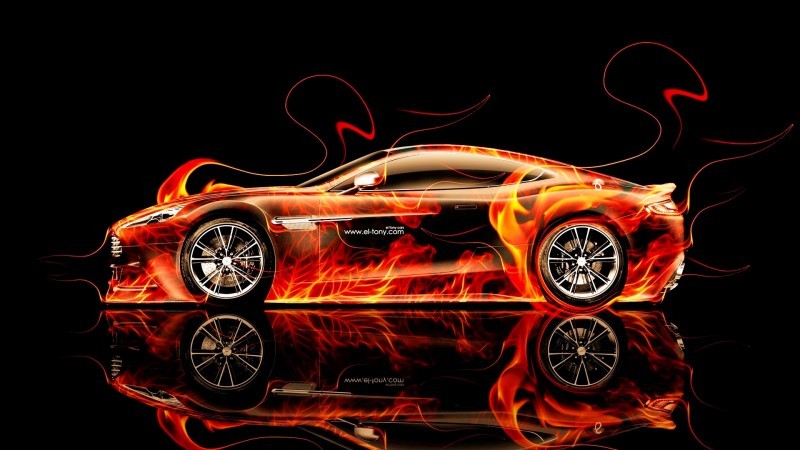 Design Talent Showcase - El-Tony.com Brings Sensual Elements Fire and Water to YOUR Car Wallpapers 1