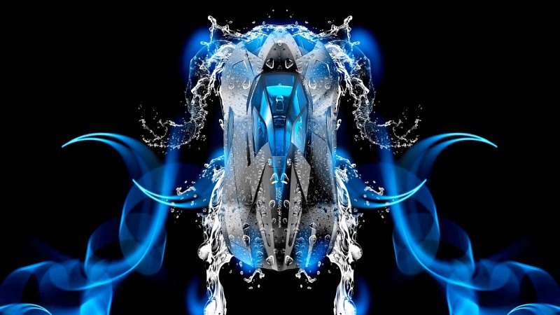 Design Talent Showcase - El-Tony.com Brings Sensual Elements Fire and Water to YOUR Car Wallpapers 22