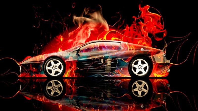Design Talent Showcase - El-Tony.com Brings Sensual Elements Fire and Water to YOUR Car Wallpapers 8