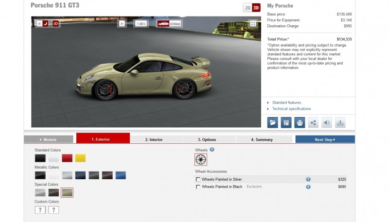 2014 Porsche 911 GT3 Profile Top Side View - All Colors 16