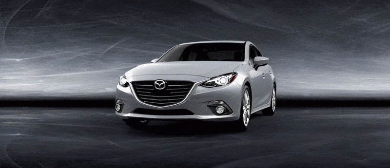 2014 Mazda3 Sedan - Liquid Silver  Turntable GIF