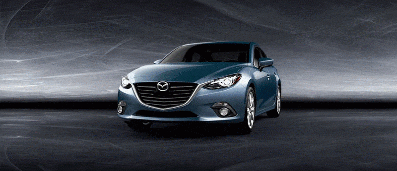 2014 Mazda3 Sedan - Reflex Light Blue Turntable GIF