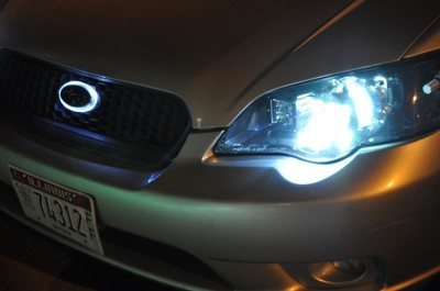 subaru legacy gt DIY led headlights and emblem_8216488262_l