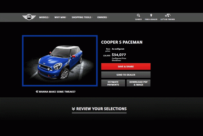 MINI Paceman BUILDER GIF