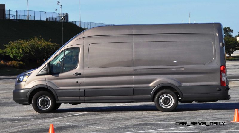 HD Track Drive Review - 2015 Ford Transit PowerStroke Diesel High-Roof, Long-Box Cargo Van 18