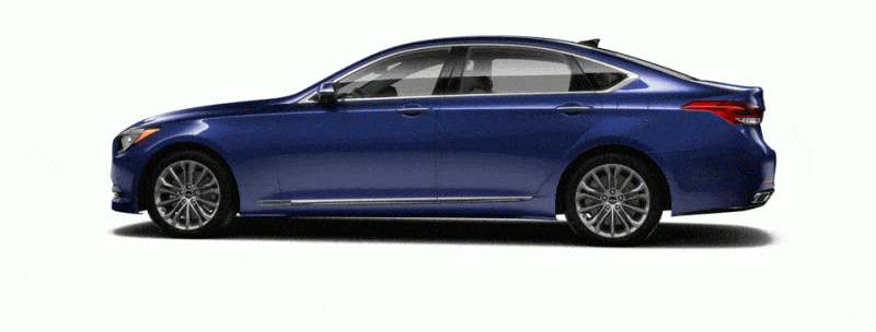 2015 Hyundai Genesis - Ibiza Blue GIF