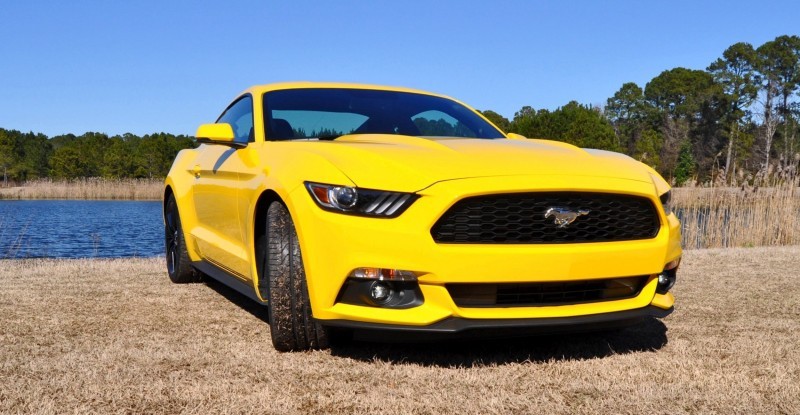 2015 Ford Mustang EcoBoost in Triple Yellow 90