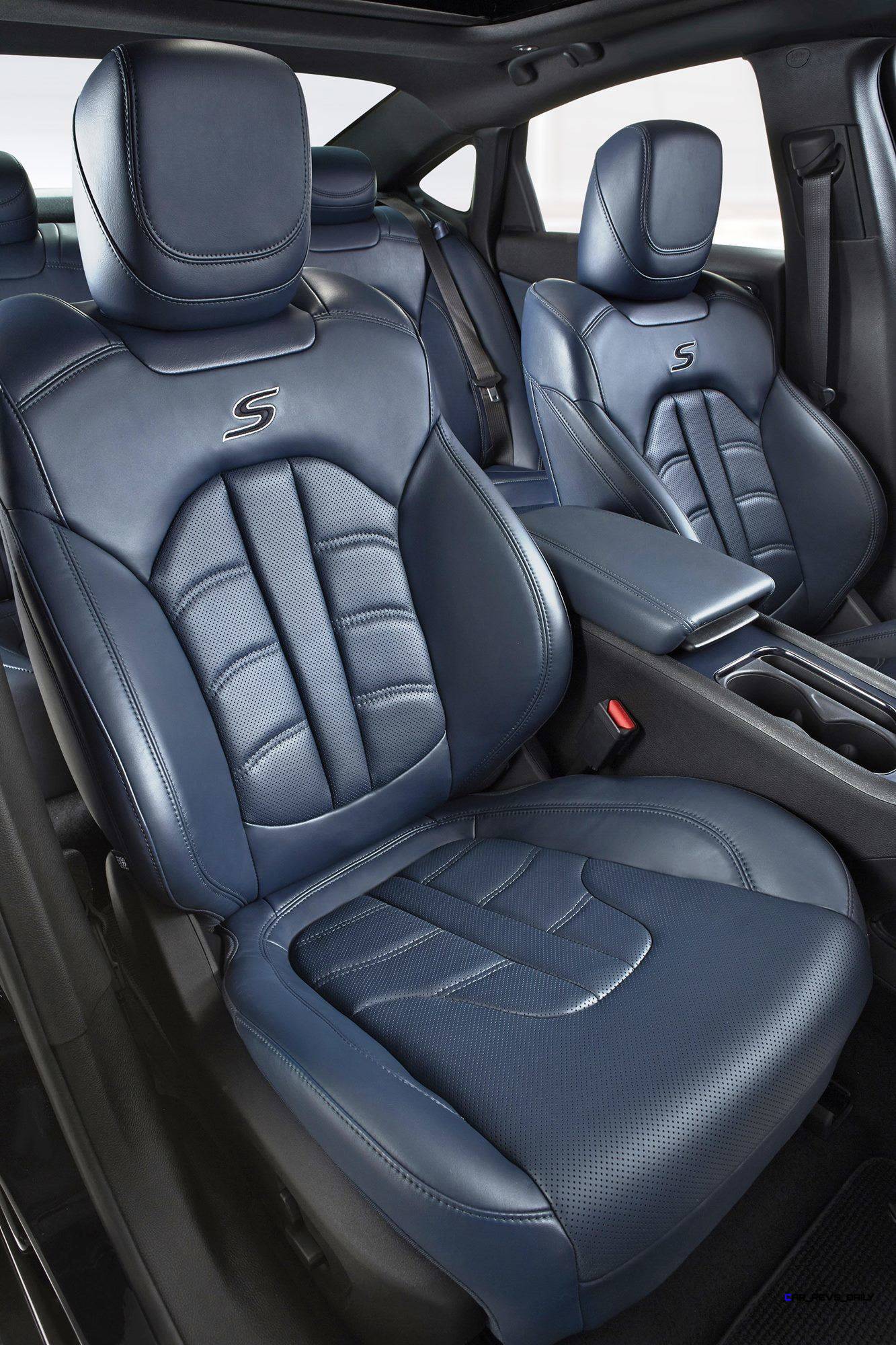 2015 Chrysler 200 Ambassador Blue Leather Interior