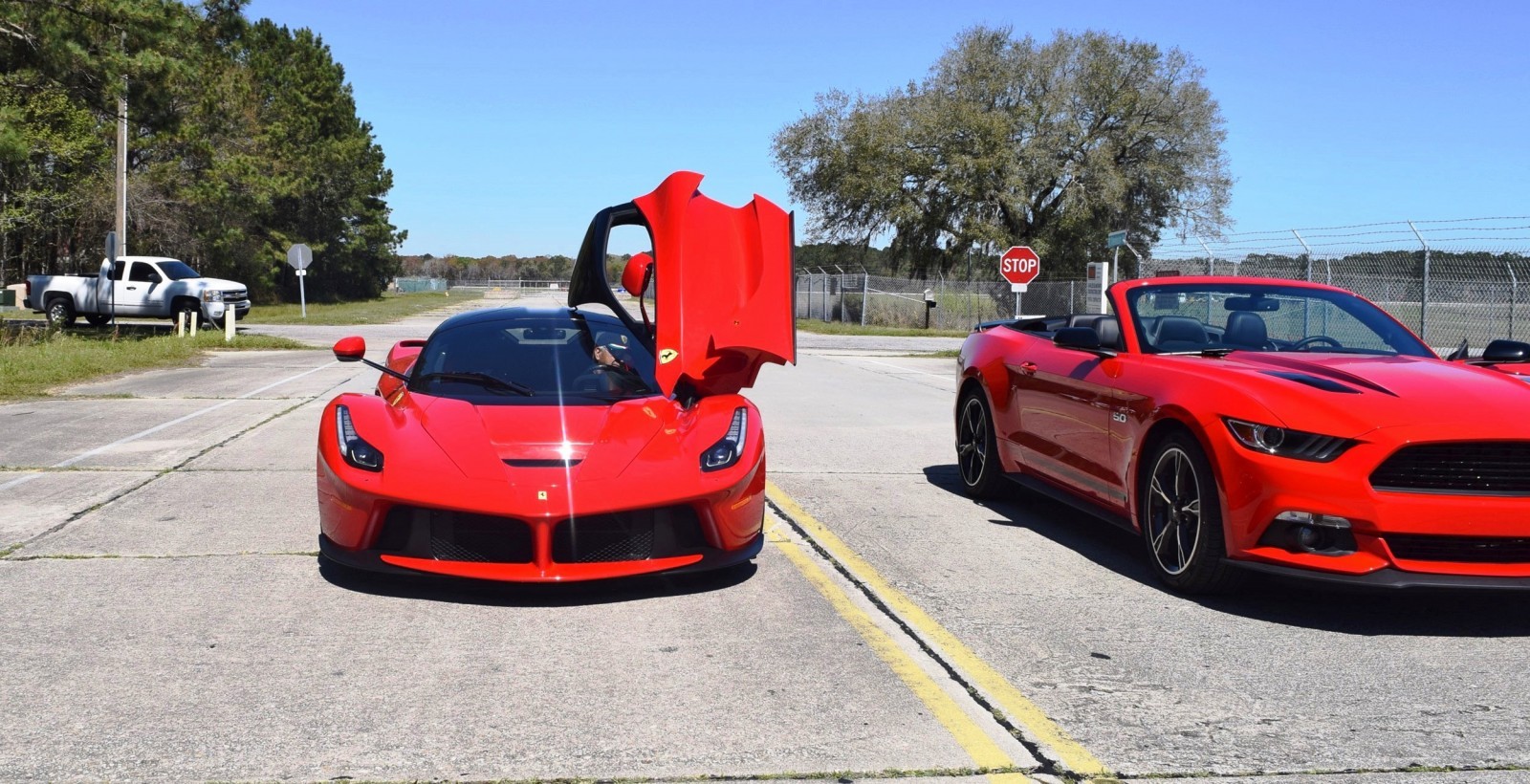 Speed Fleet! 2016 Ford Mustang GT Cali Special + LaFERRARI 1