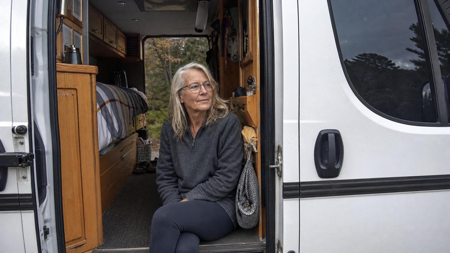 At 71 she sold her house and moved into a Ram ProMaster full time : her monthly costs are the wild part