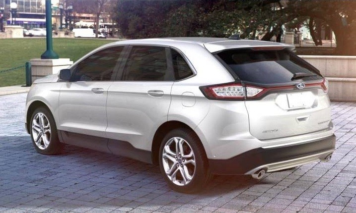 White platinum ford edge