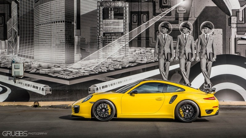Porsche 991 Turbo S with HRE RC100 in Gloss Black_24297460546_o