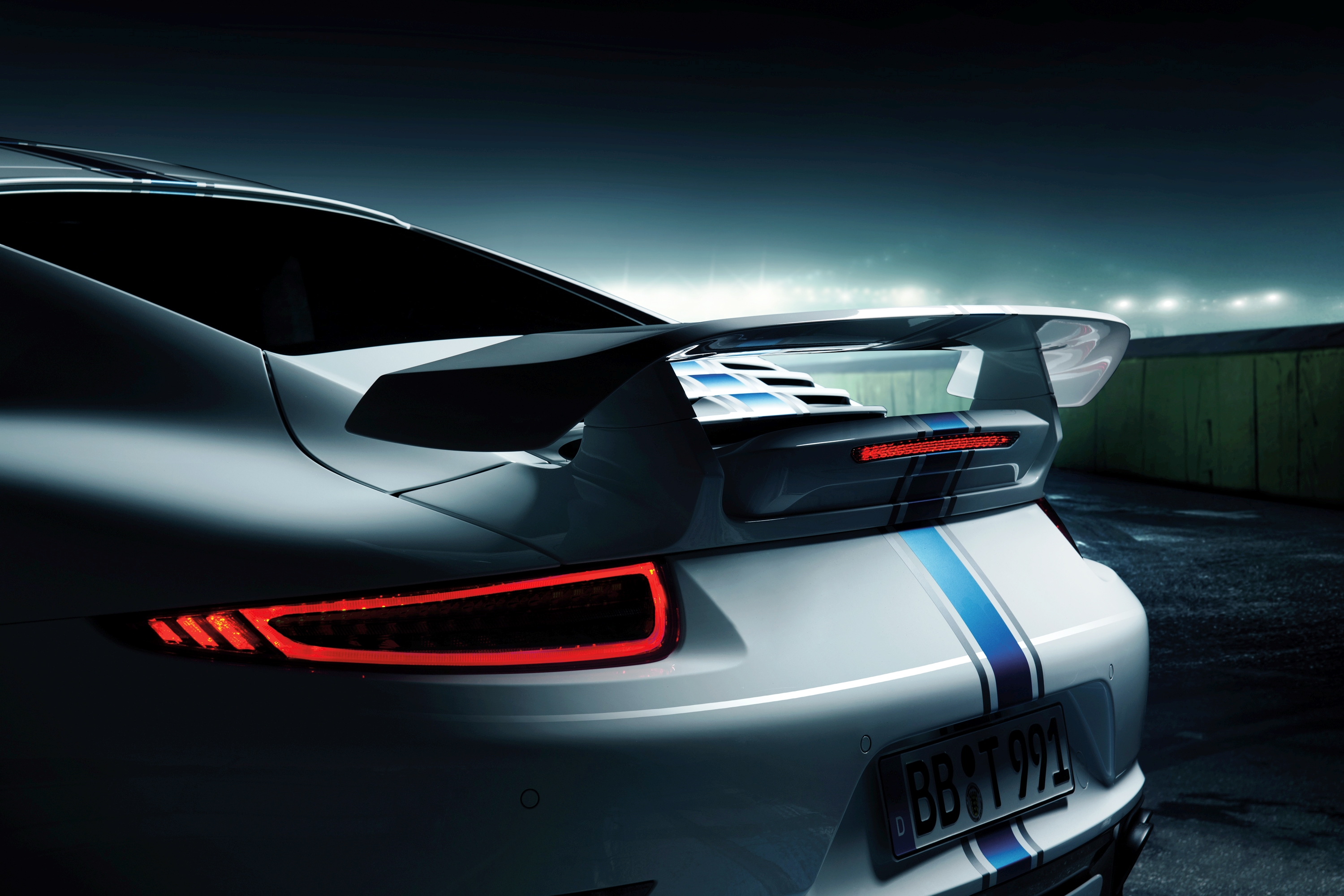 TECHART_for_Porsche_911_Turbo_models_white_rear_spoiler